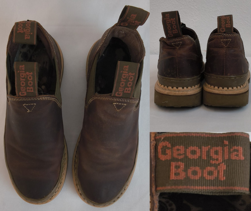 Georgia Giant Romeo Boots Women's 7M Brown Leather Slip On Utility/Work #W5443